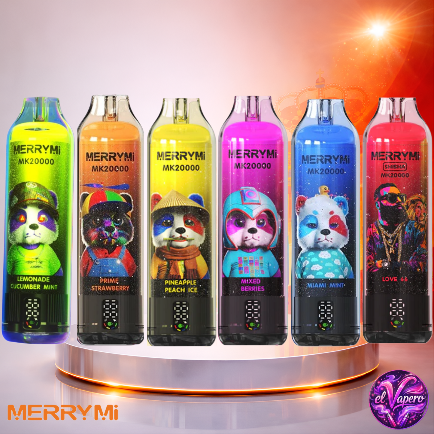 Vapers Desechables - Cigarrillo electrónico - España - MerryMi - MK - 20K - Sabores 2 20000 Caladas - Más baratos