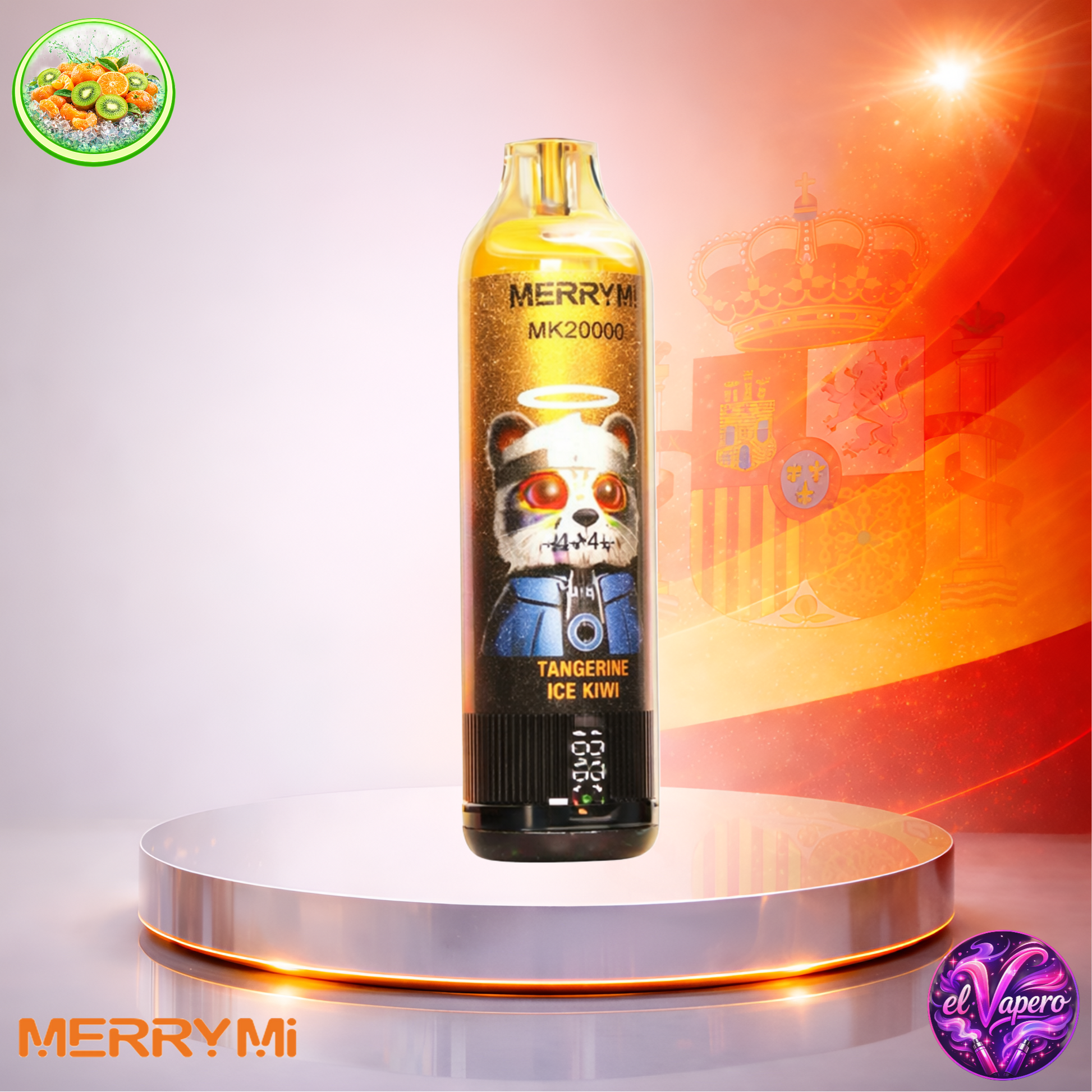Vapers Desechables - Cigarrillo electrónico - España - MerryMi - MK - 20K - Tangerine Ice Kiwi 20000 Caladas - Más baratos