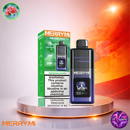 Vapers Desechables - Cigarrillo electrónico - España - MerryMi - Mecha Pro - 35K - Watermelon Ice 35000 Caladas - El mejor precio