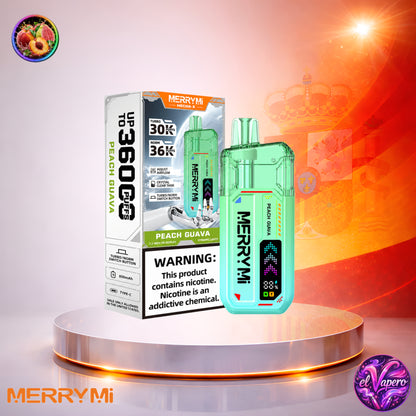 MerryMi Mecha X 36K España vaper desechable Peach Guava con 36000 caladas y sabor a melocotón y guayaba