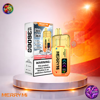 MerryMi Mecha X 36K España vaper desechable Strawberry Kiwi con 36000 caladas y sabor a fresa y kiwi