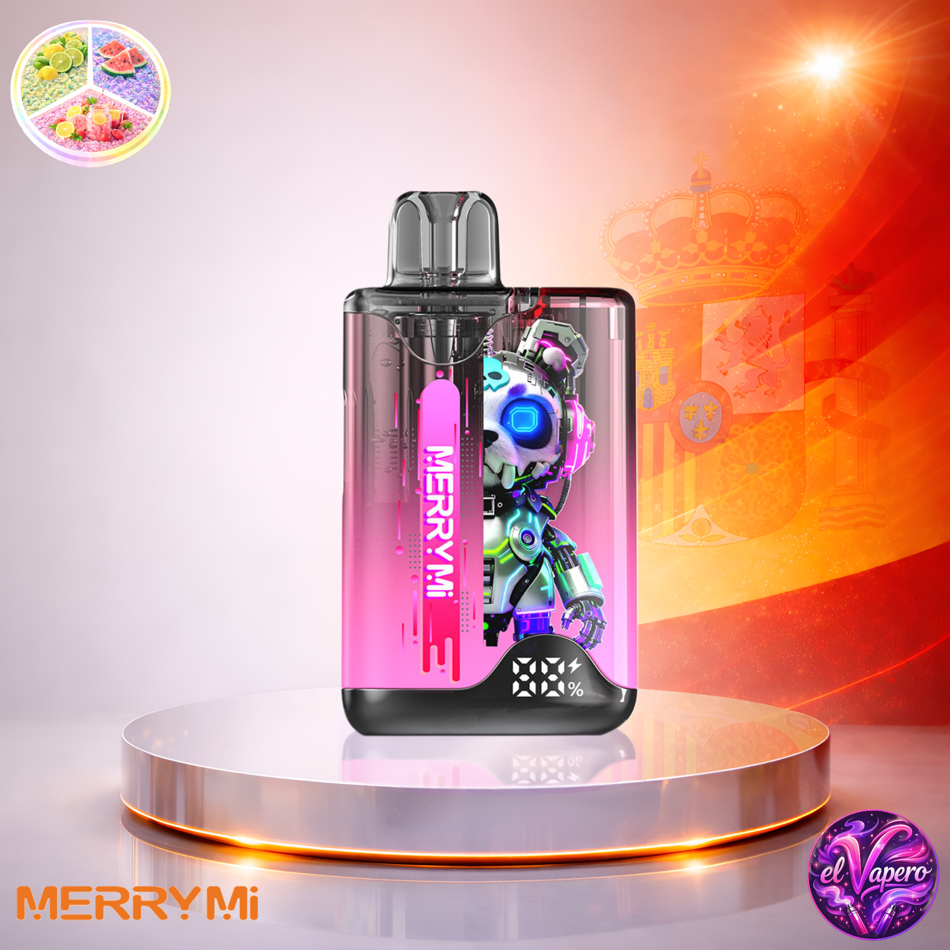 Vapers Desechables - Cigarrillo Electrónico - España - MerryMi - Panda Pod - 66K - Lemon Lime Watermelon Ice Pink Lemonade 66000 Caladas - El mejor precio