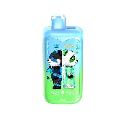 Vape desechable MerryMi Panda Twins 40K Lemon Lime con hasta 40000 caladas y refrescante sabor a limón y lima