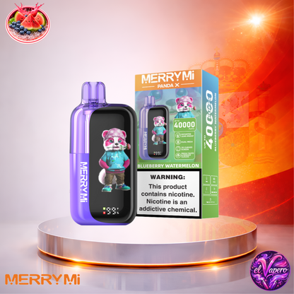 Vapers Desechables - Cigarrillo electrónico - España - MerryMi - Panda X - 40K - Blueberry Watermelon 40000 Caladas - Más baratos