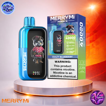 Vapers Desechables - Cigarrillo electrónico - España - MerryMi - Panda X - 40K - Crazy Blueberry 40000 Caladas - Más baratos