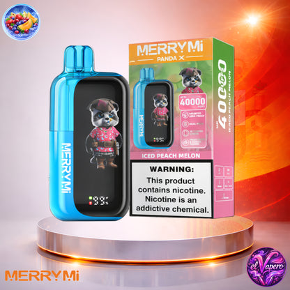 Vapers Desechables - Cigarrillo electrónico - España - MerryMi - Panda X - 40K - Iced Peach Melon 40000 Caladas - Más baratos