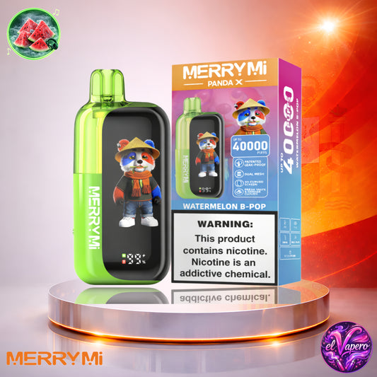 Vapers Desechables - Cigarrillo electrónico - España - MerryMi - Panda X - 40K - Watermelon B-Pop 40000 Caladas - Más baratos