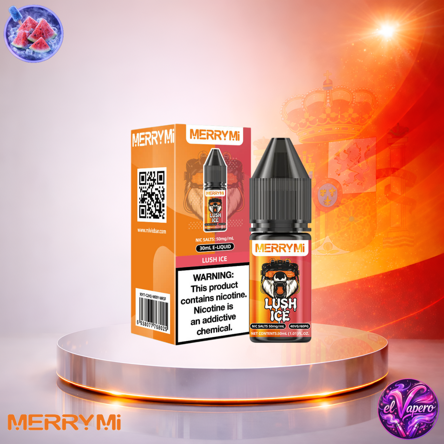 Vapers Desechables - Cigarrillo Electrónico - España - MerryMi - Salts - 30ml - Liquidy Lush Ice Liquido Sal De Nicotina - El mejor precio