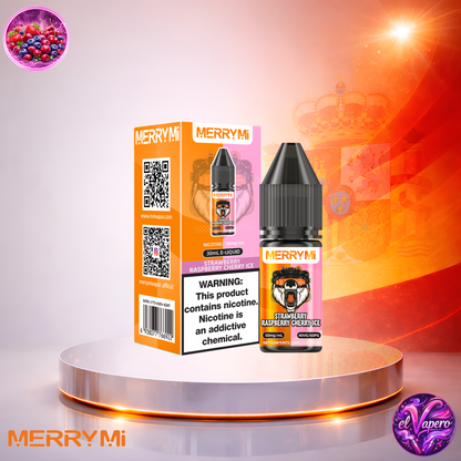 Vapers Desechables - Cigarrillo Electrónico - España - MerryMi - Salts - 30ml - Liquidy Strawberry Raspberry Cherry Ice Liquido Sal De Nicotina - Más baratos