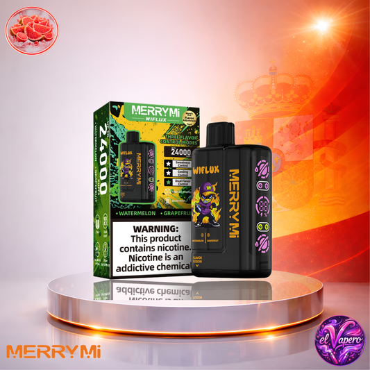 Vapers Desechables - Cigarrillo electrónico - España - MerryMi - Wiflux - 24K - watermelon grapefruit 24000 Caladas - El mejor precio