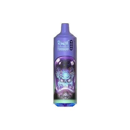 Cigarrillo electrónico desechable RandM Tornado 9K Aloe Grape con hasta 9000 caladas y sabor a aloe vera con uva