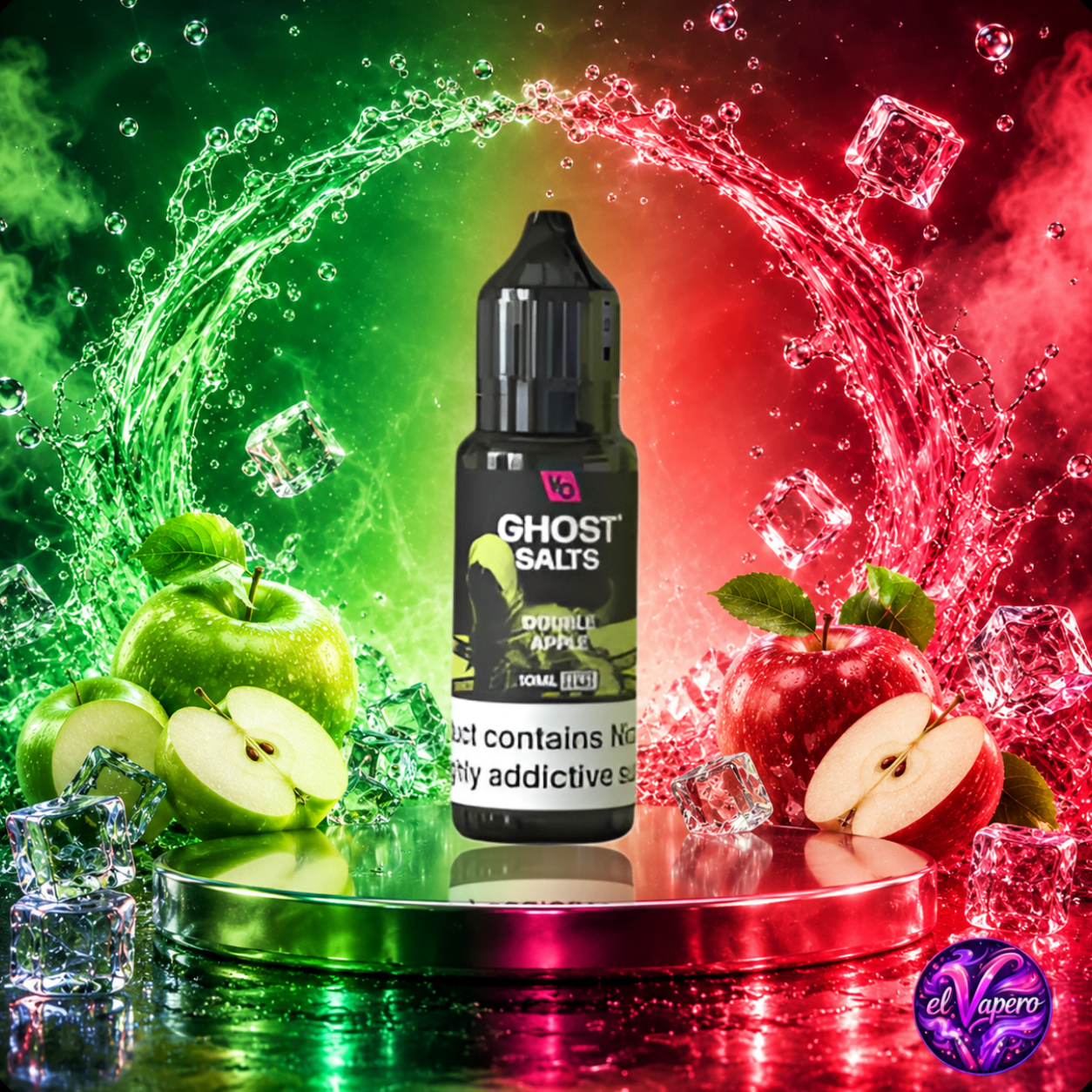Sal de nicotina Ghost Salts 10ml Double Apple con sabor a doble manzana para cigarrillo electrónico