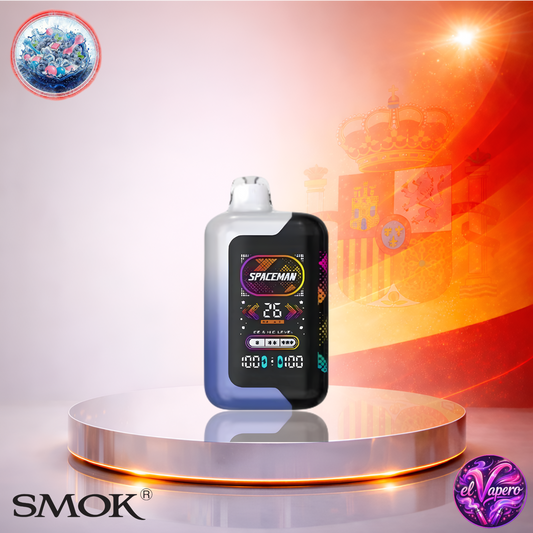 Vapers Desechables - Cigarrillo Electrónico - España - Smok SPACEMAN 40K - Blue Razz Ice - 40000 Caladas - Los más baratos