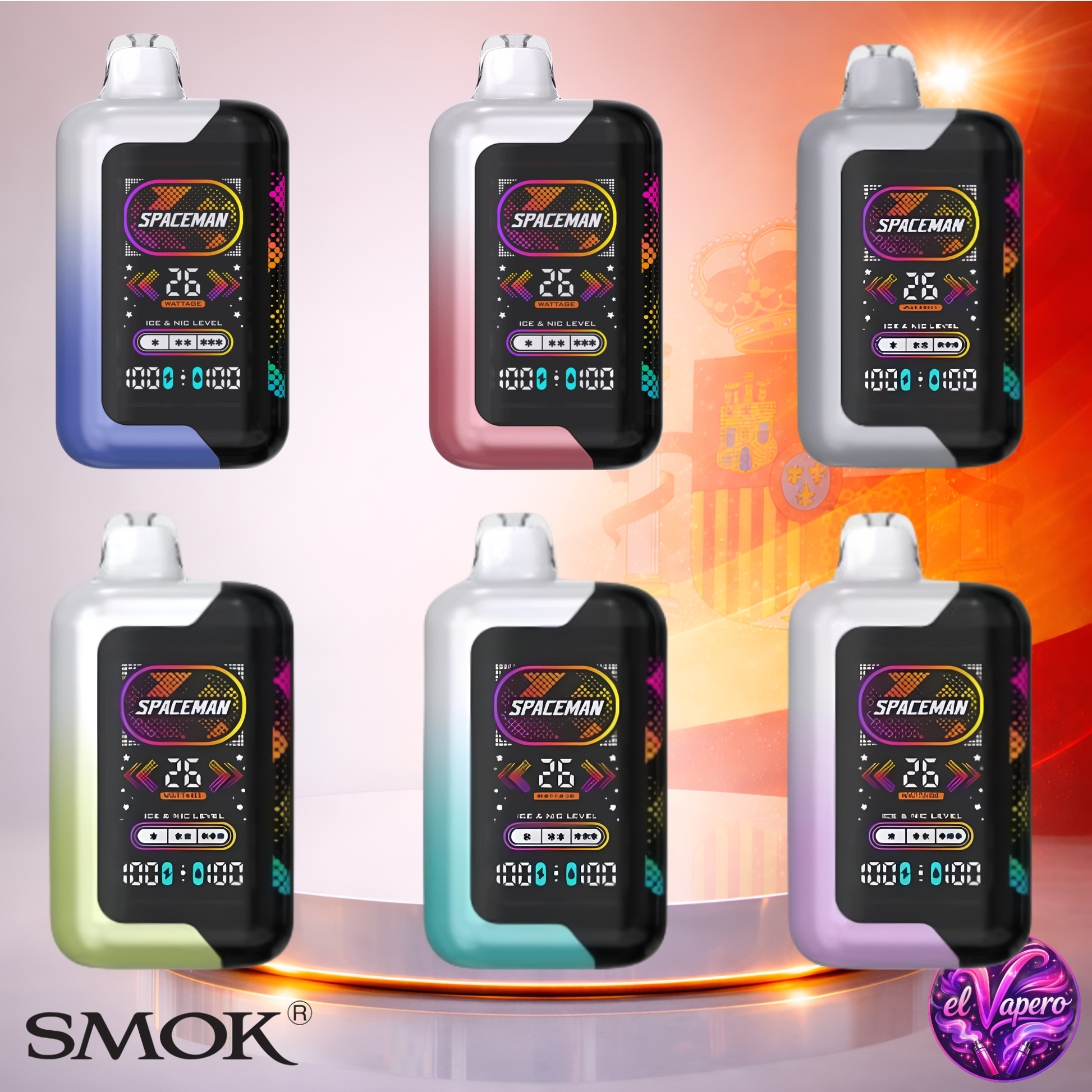 Vapers Desechables - Cigarrillo Electrónico - España - Smok SPACEMAN 40K - Sabores 1 - 40000 Caladas - El mejor precio