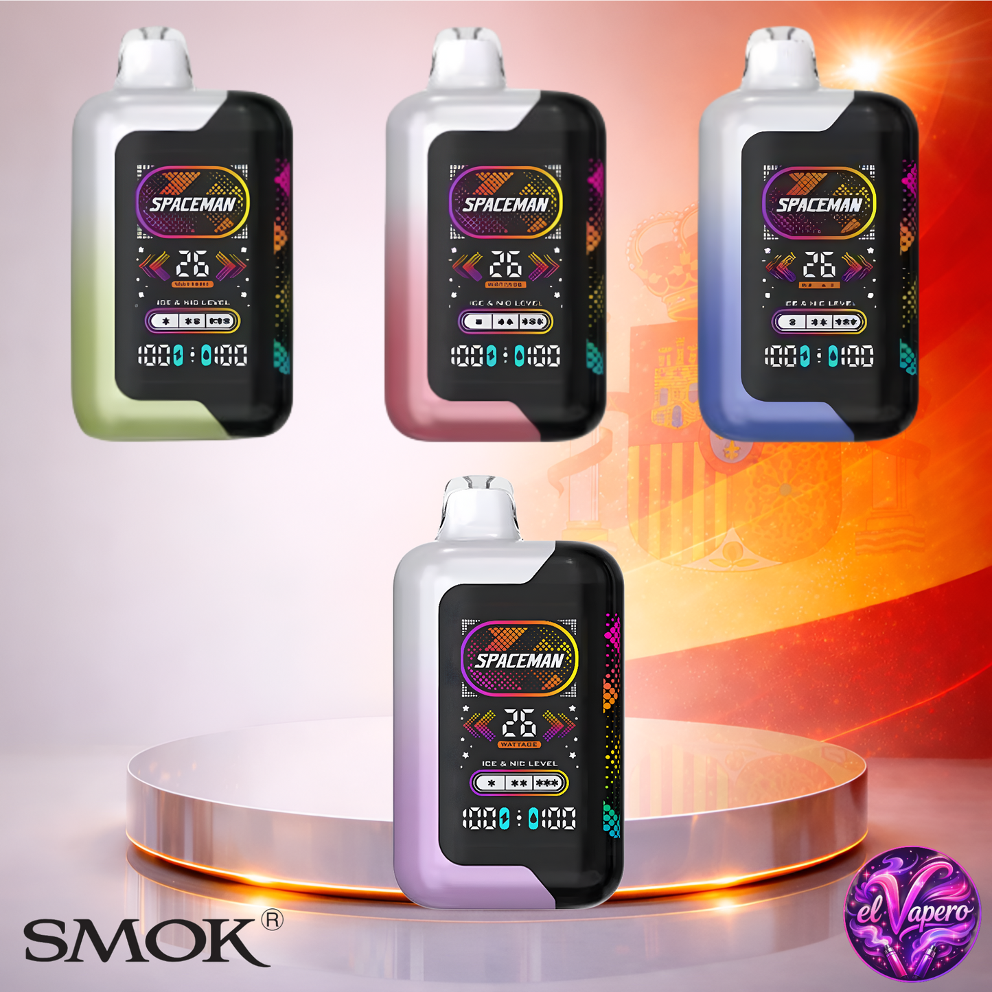 Vapers Desechables - Cigarrillo Electrónico - España - Smok SPACEMAN 40K - Sabores 2 - 40000 Caladas - El mejor precio