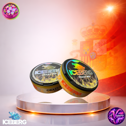 Vapers Desechables - Cigarrillo Electrónico - España - Snus - ICEBERG - 20 - Con Nicotina Crazy Mix 40mg - Más baratos