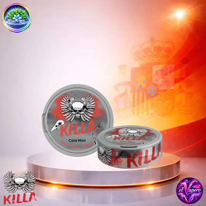 Vapers Desechables - Cigarrillo Electrónico - España - Snus - KILLA - 20 - Con Nicotina Cold Mint 12.8mg - Los más baratos