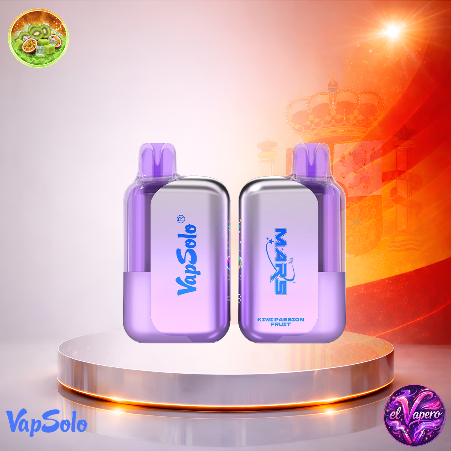 Vapers desechables - Cigarrillo electrónico - España - VapSolo Mars - 50K - Kiwi Passion Fruit 50000 Caladas - El mejor precio