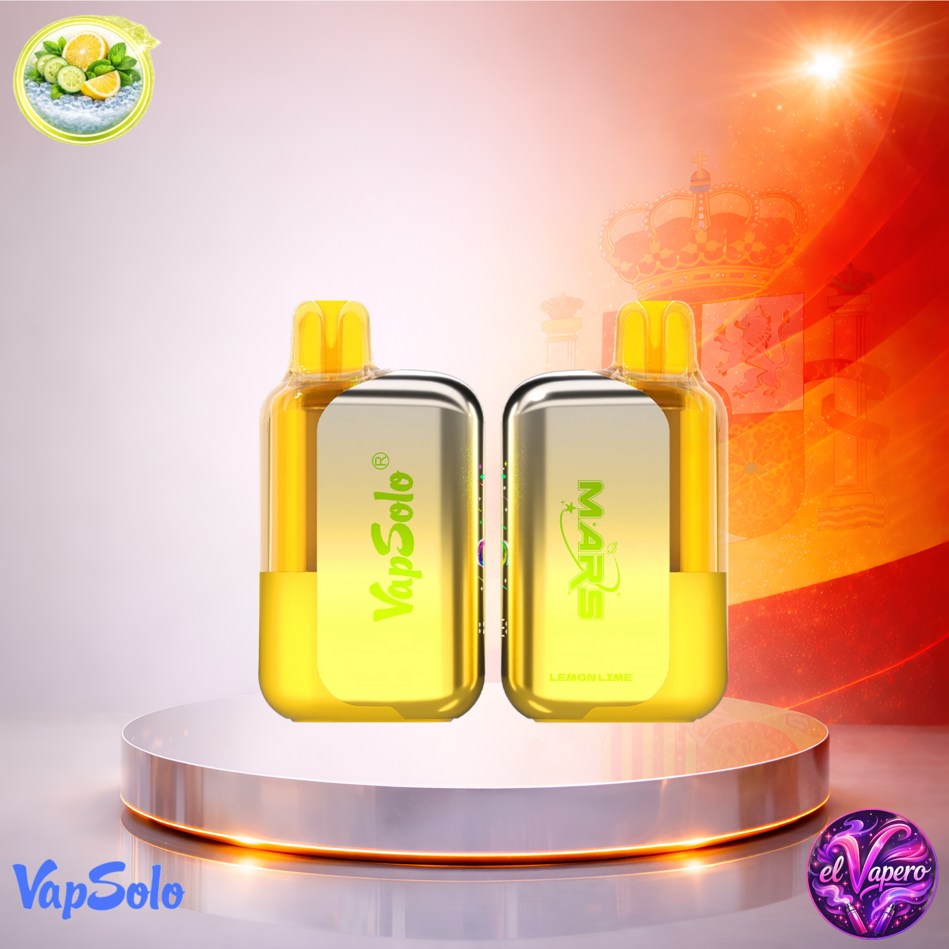 Vapers desechables - Cigarrillo electrónico - España - VapSolo Mars - 50K - Lemon Lime 50000 Caladas - Los más baratos