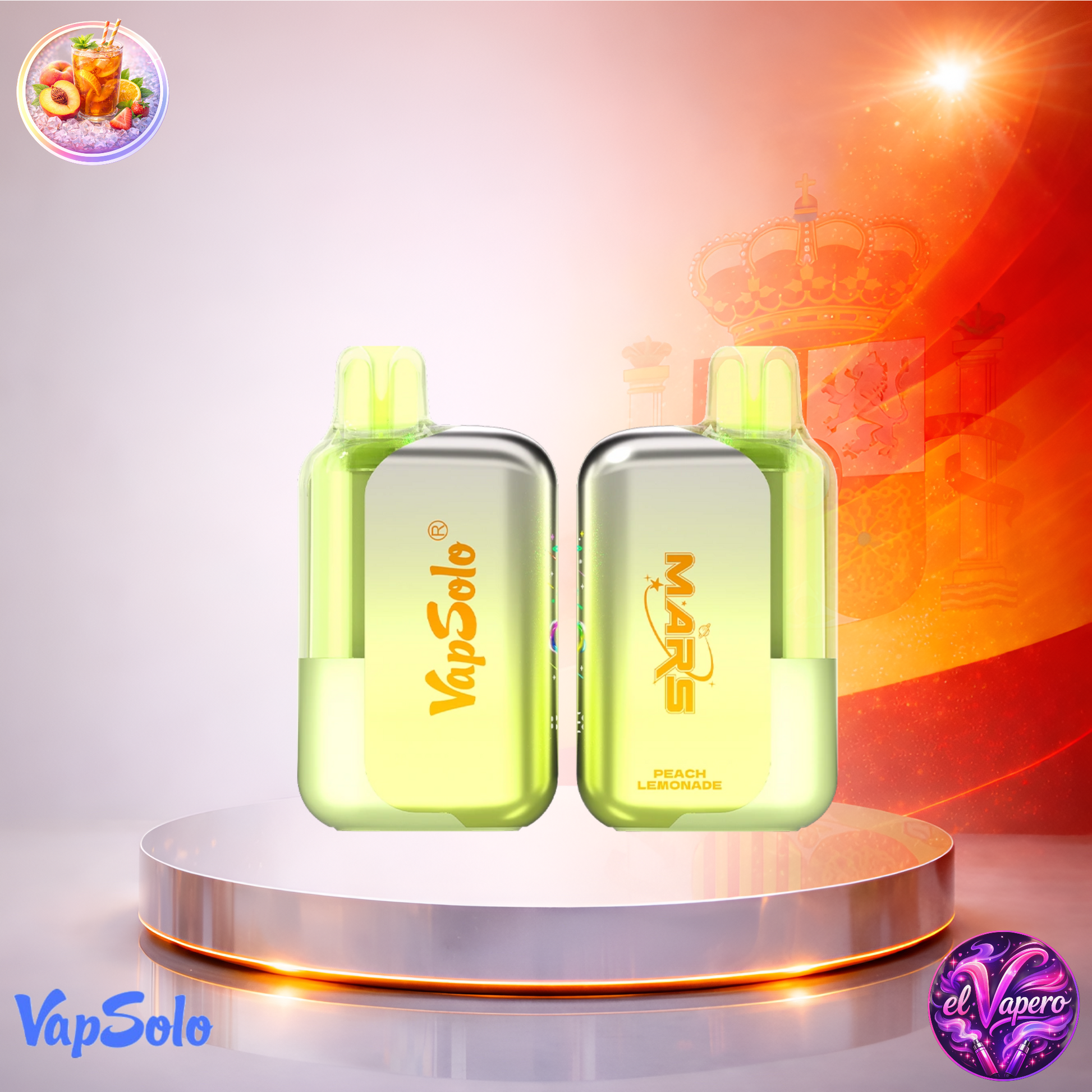 Vapers desechables - Cigarrillo electrónico - España - VapSolo Mars - 50K - Peach Lemoande 50000 Caladas - Los más baratos