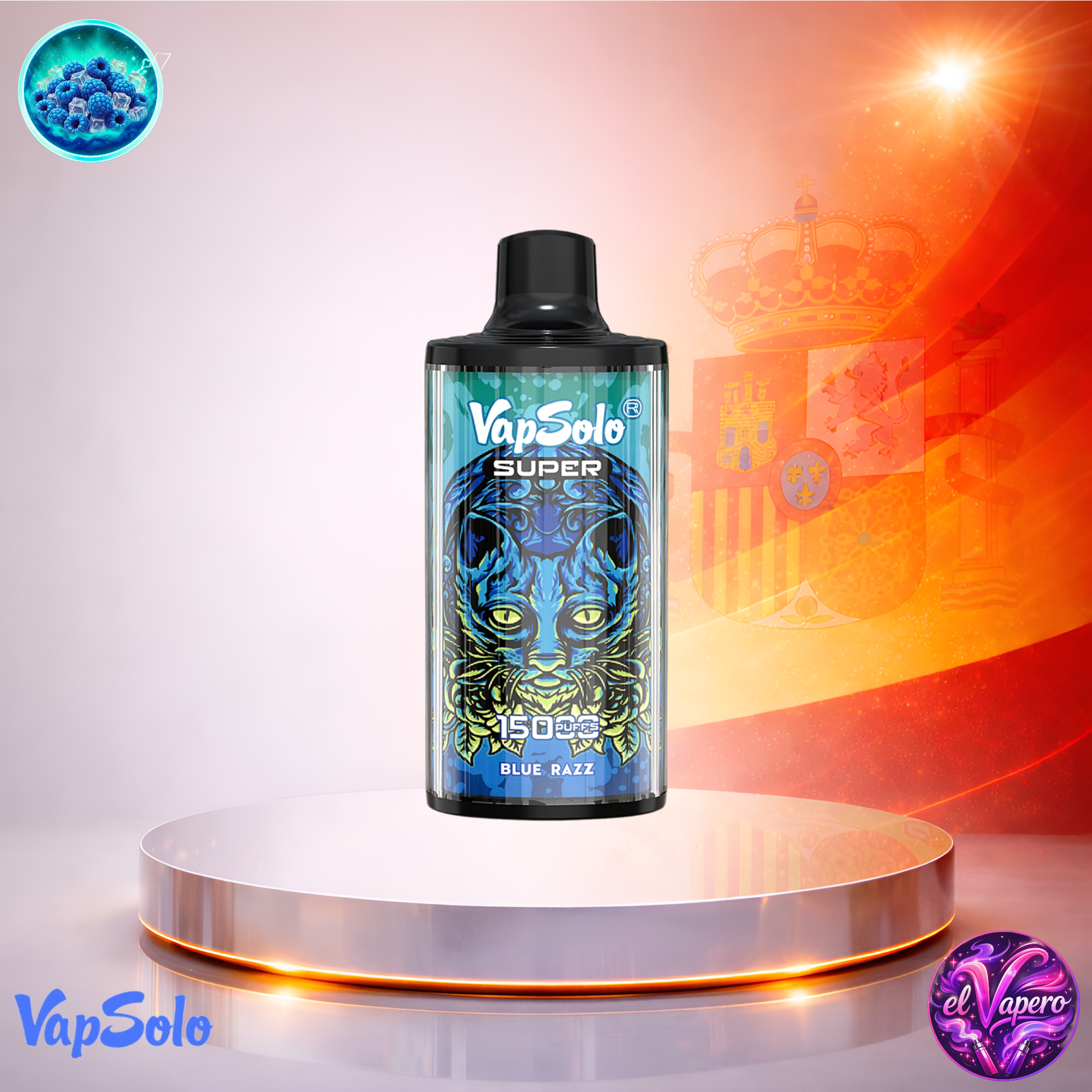 Vapers Desechables - Cigarrillo Electrónico - España - VapSolo - Super 15K - Blue Razz 15000 Caladas - Más baratos