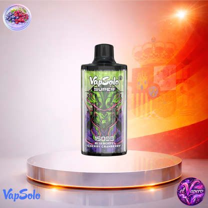 Vapers Desechables - Cigarrillo Electrónico - España - VapSolo - Super 15K - Blueberry Cherry Cranberry 15000 Caladas - Más baratos