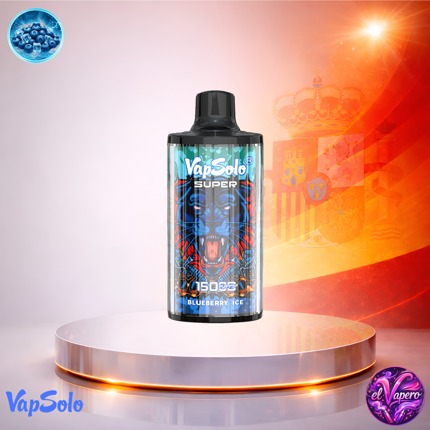 Vapers Desechables - Cigarrillo Electrónico - España - VapSolo - Super 15K - Blueberry Ice 15000 Caladas - El mejor precio