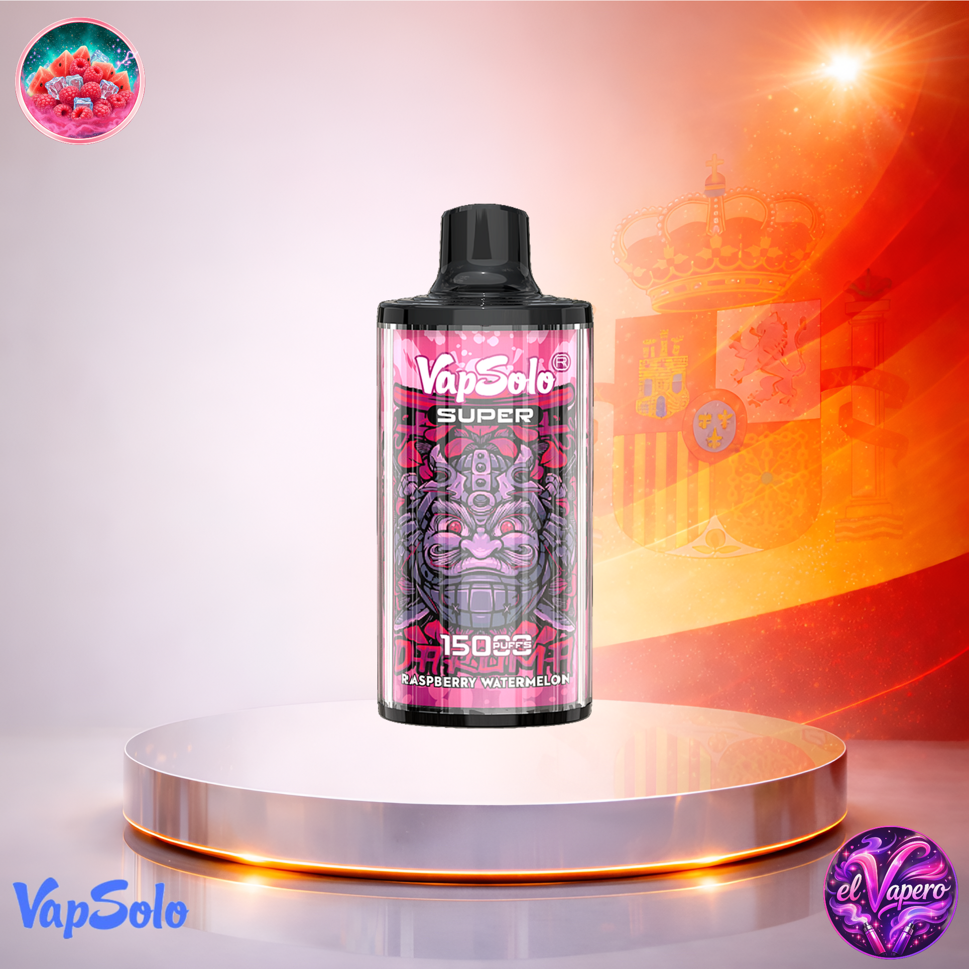 Vapers Desechables - Cigarrillo Electrónico - España - VapSolo - Super 15K - Raspberry Watermelon 15000 Caladas - Más baratos