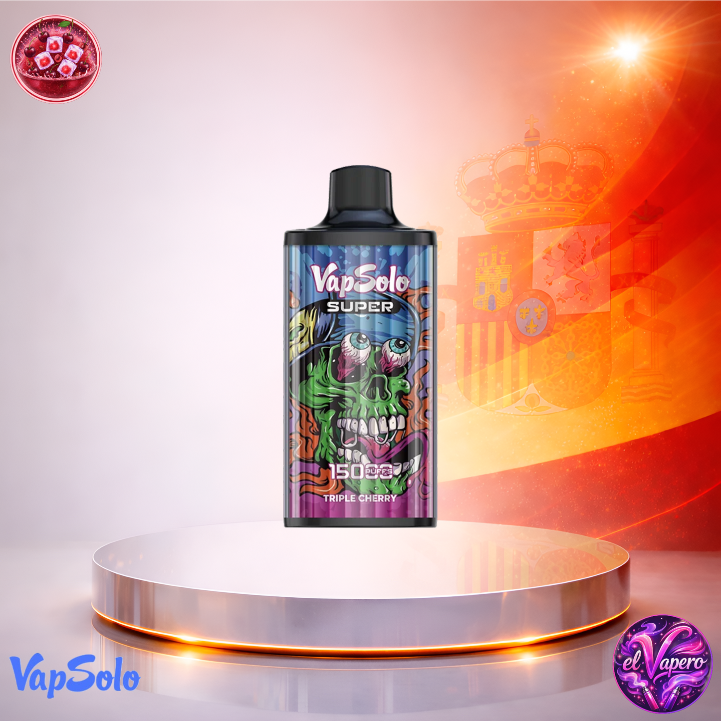 Vapers Desechables - Cigarrillo Electrónico - España - VapSolo - Super 15K - Triple Cherry 15000 Caladas - Los más baratos