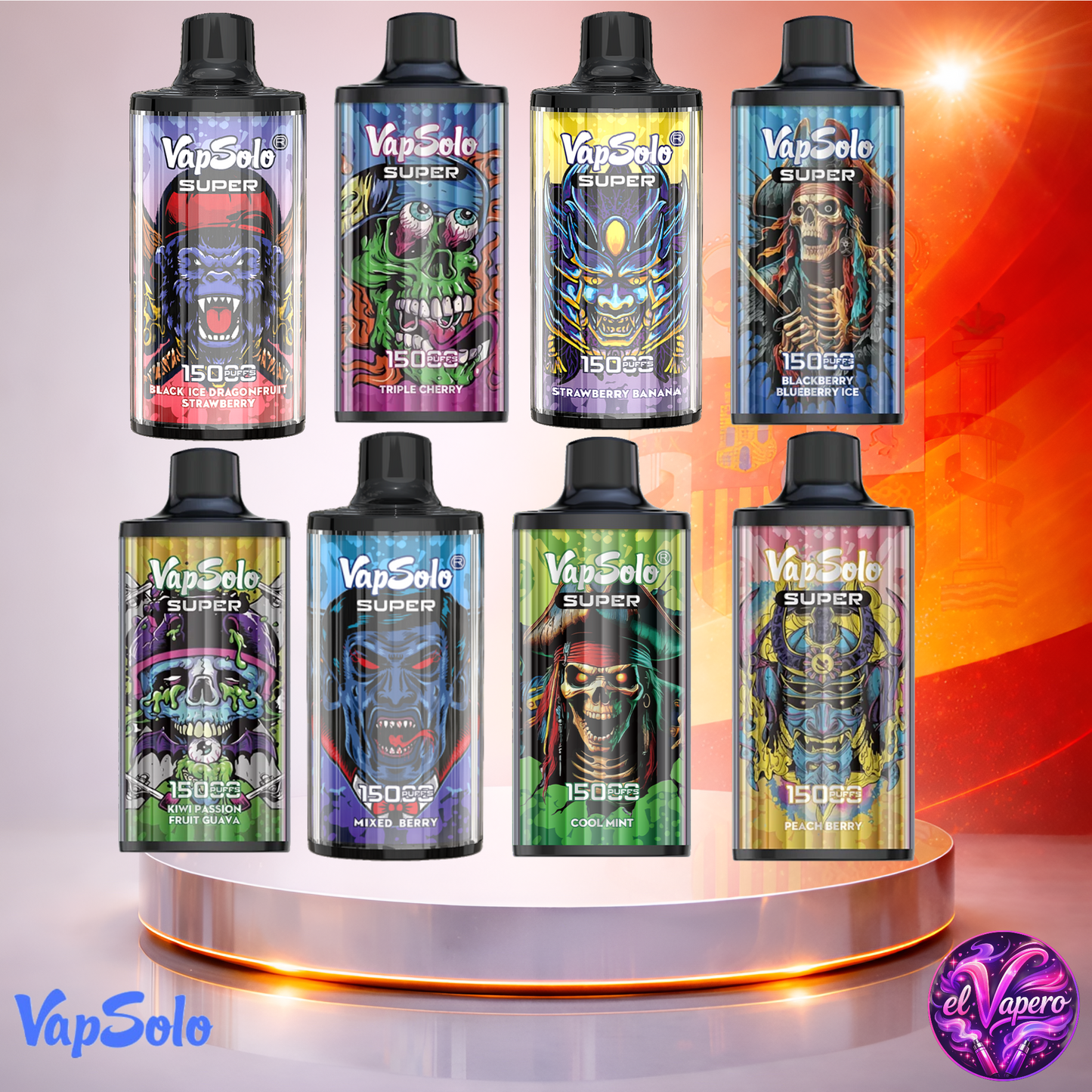 Vapers Desechables - Cigarrillo Electrónico - España - VapSolo - Super 15K - Sabores 3 15000 Caladas - Más baratos