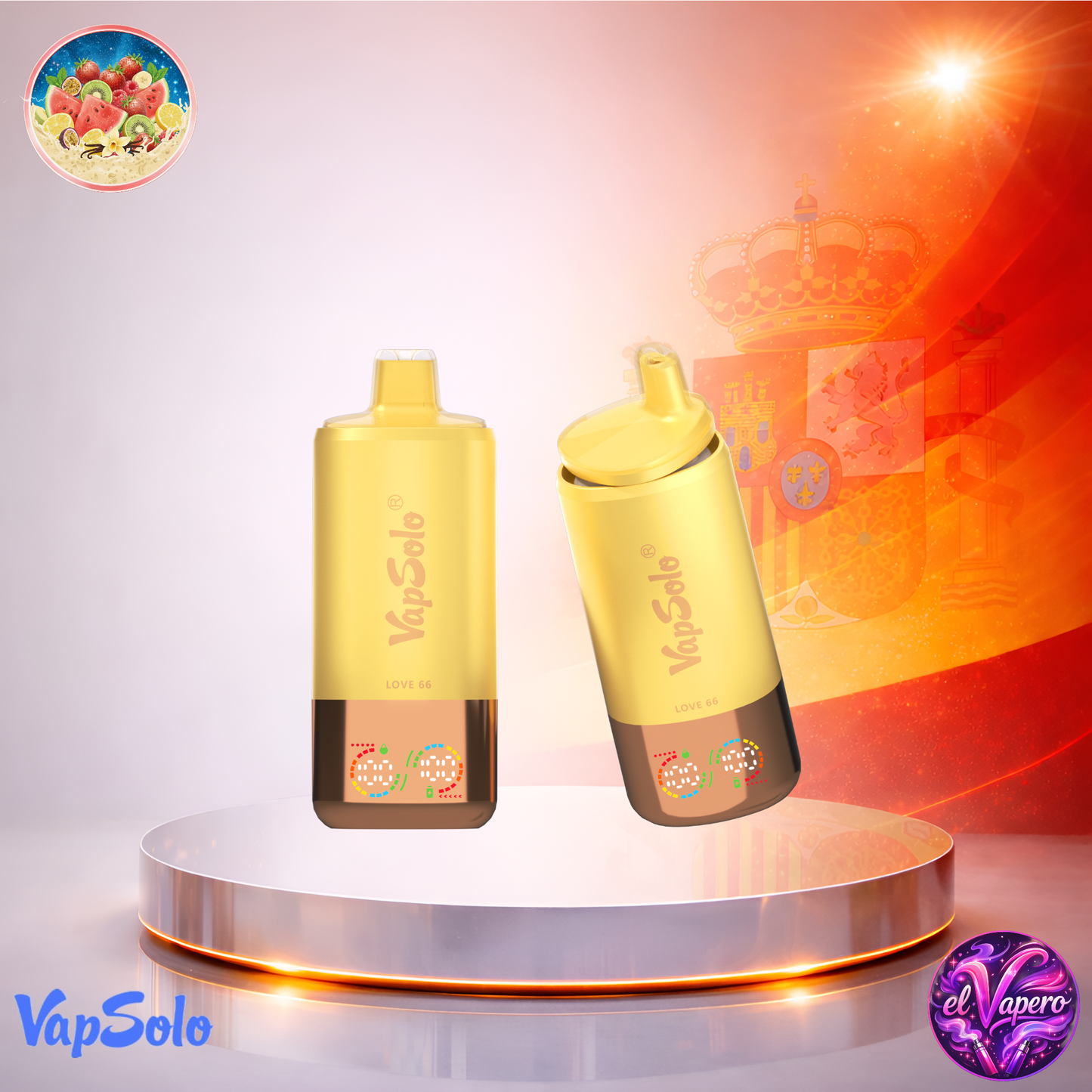 Vapers Desechables - Cigarrillo Electrónico - España - VapSolo - Triple Pro 60K - Blueberry Sour Raspberry Strawberry Mango Lemon Cola 60000 Caladas - El mejor precio