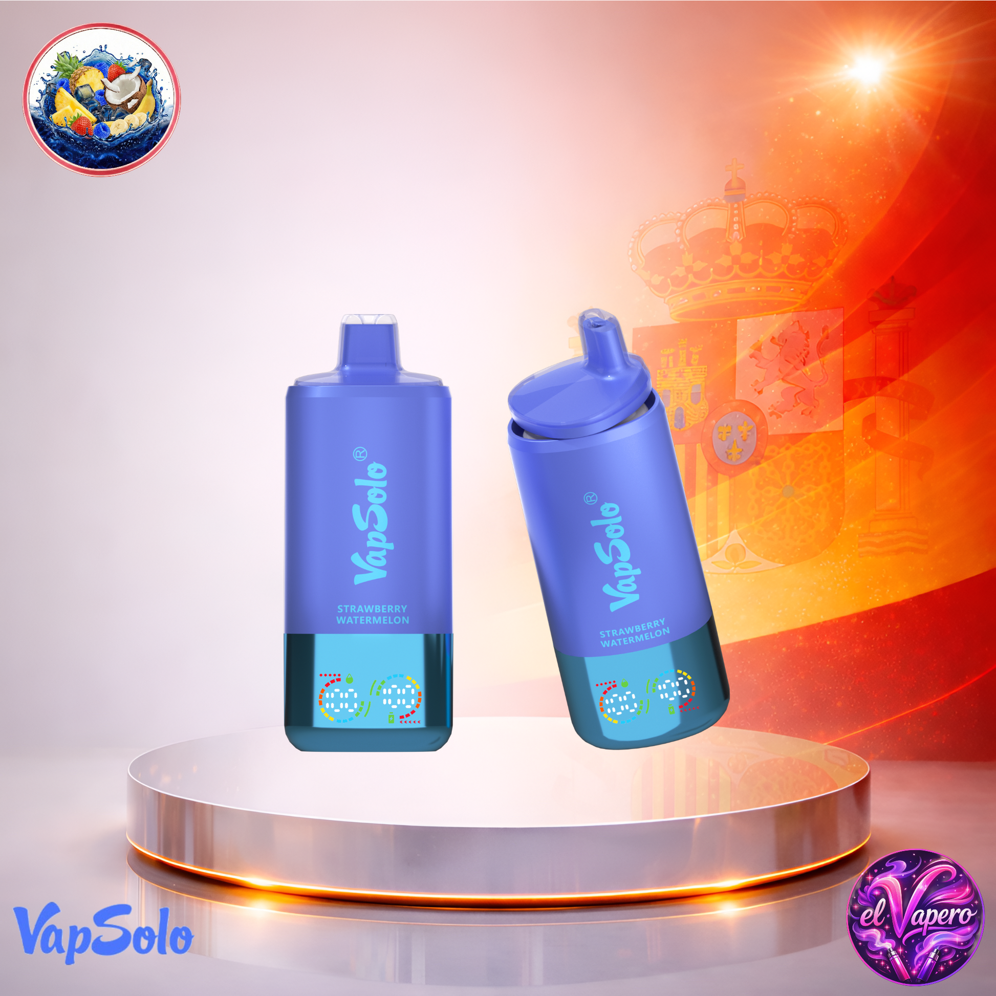 Vapers Desechables - Cigarrillo Electrónico - España - VapSolo - Triple Pro 60K - Lemon Lime Strawberry Watermelon Blueberry Ice 60000 Caladas - El mejor precio