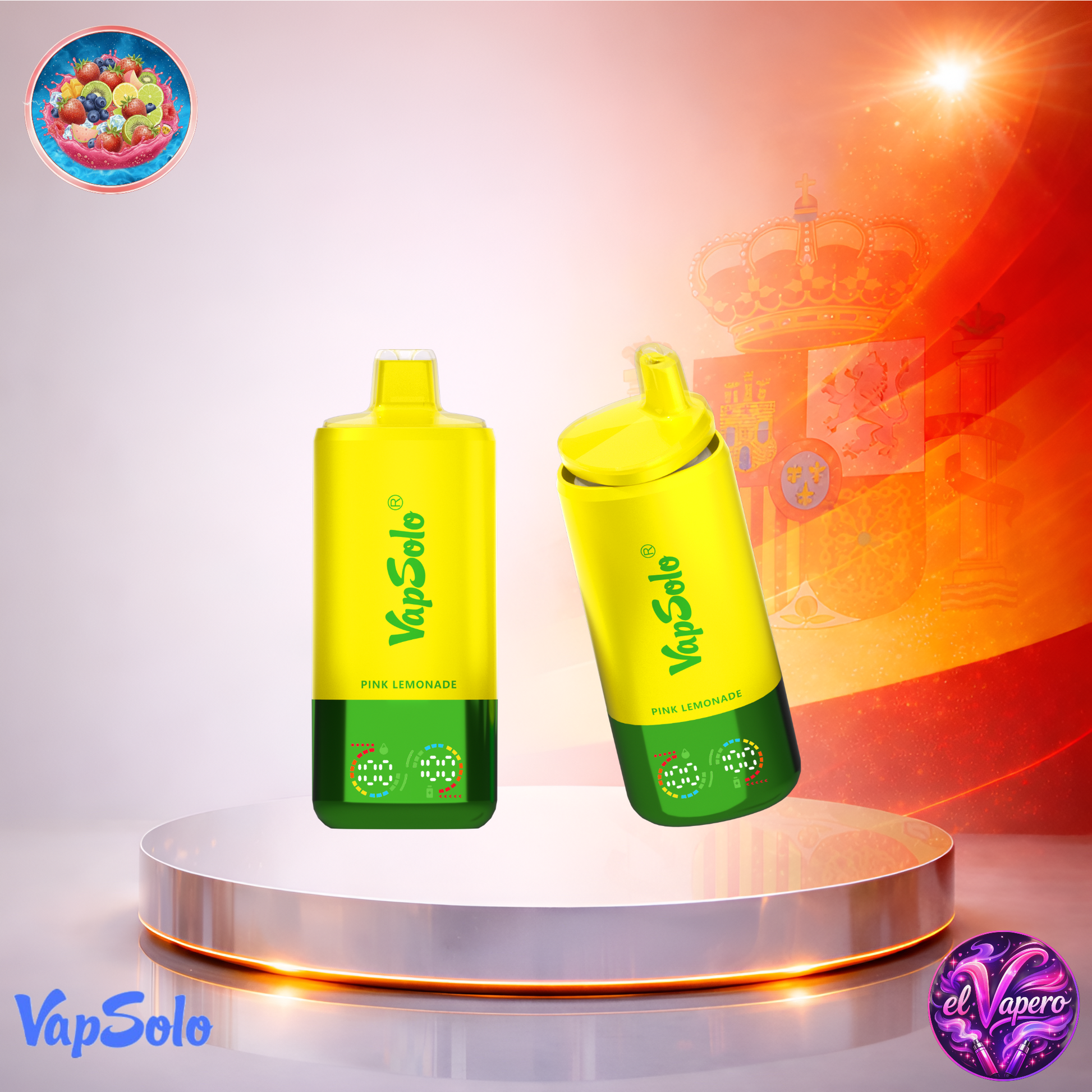 Vapers Desechables - Cigarrillo Electrónico - España - VapSolo - Triple Pro 60K - Blackcurrant Ice Pink Lemonade Kiwi Passion Fruit Guava 60000 Caladas - Más baratos