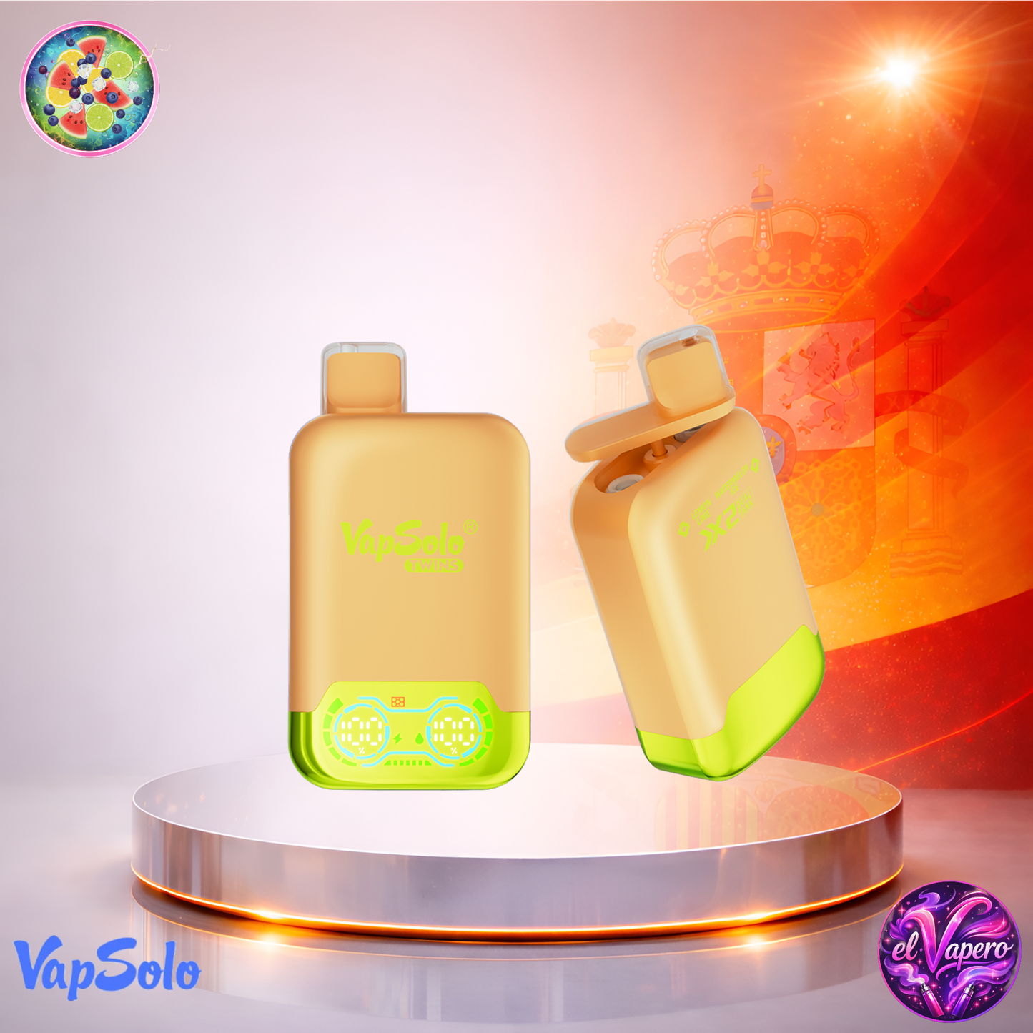 Vapers Desechables - Cigarrillo Electrónico - España - VapSolo - Twins 20K - Lemon Lime Watermelon 20000 Caladas - El mejor precio