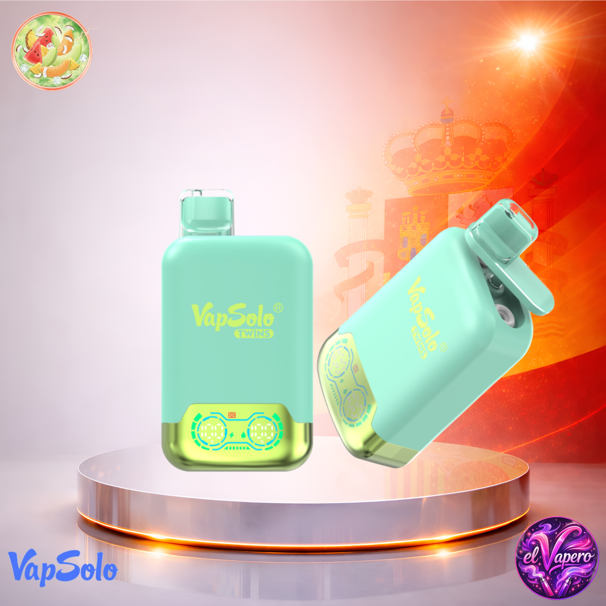 Vapers Desechables - Cigarrillo Electrónico - España - VapSolo - Twins 20K - Triple Melon Pineapple Coconut 20000 Caladas - Más baratos