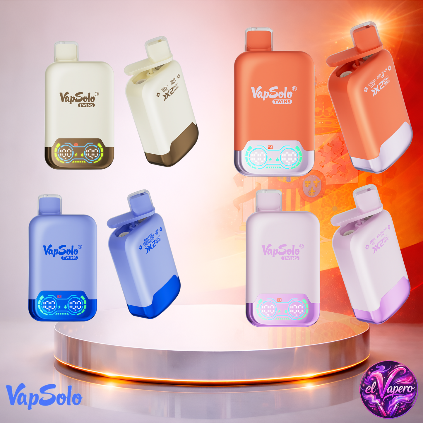Vapers Desechables - Cigarrillo Electrónico - España - VapSolo - Twins 20K - Sabores 2 20000 Caladas - El mejor precio