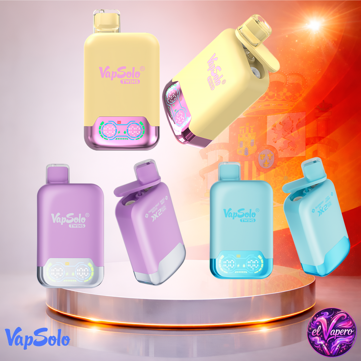 Vapers Desechables - Cigarrillo Electrónico - España - VapSolo - Twins 20K - Sabores 5 20000 Caladas - Los más baratos