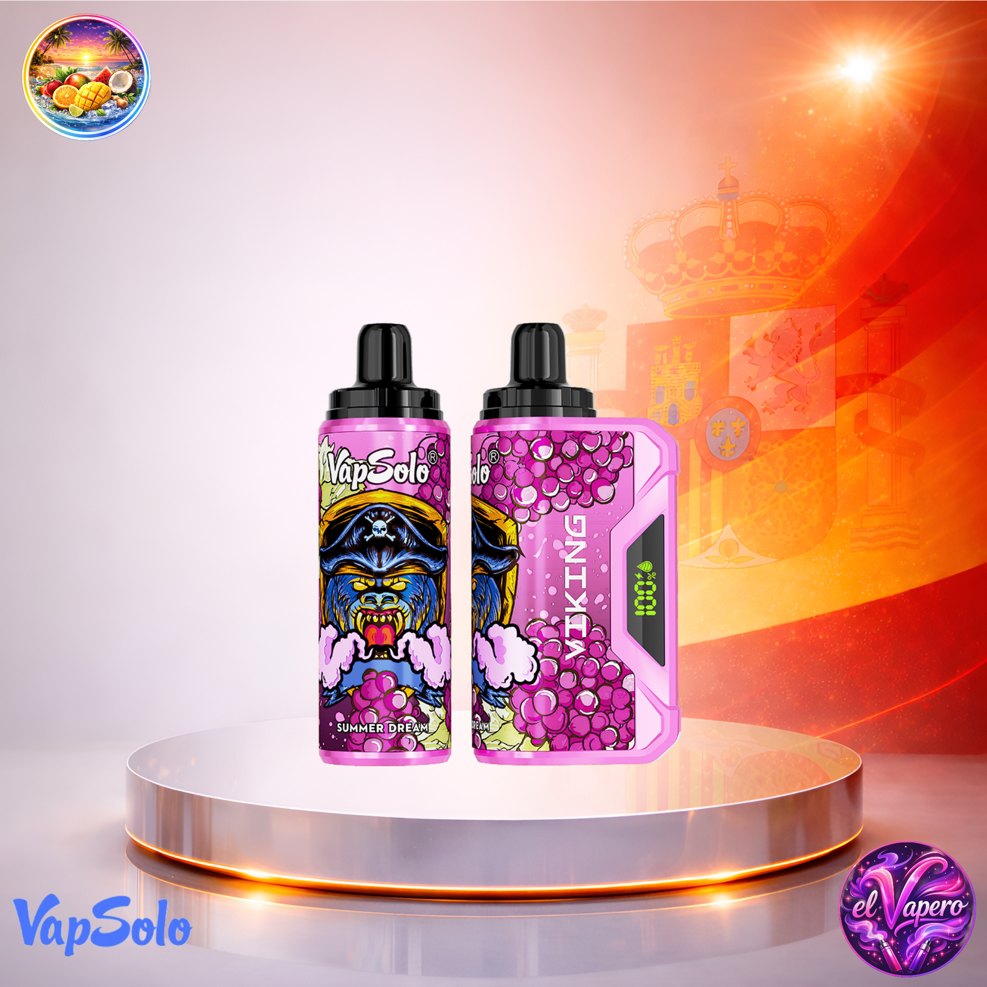 Vapers Desechables - Cigarrillo Electrónico - España - VapSolo - Viking - 12K - Summer Dream 12000 Caladas - El mejor precio