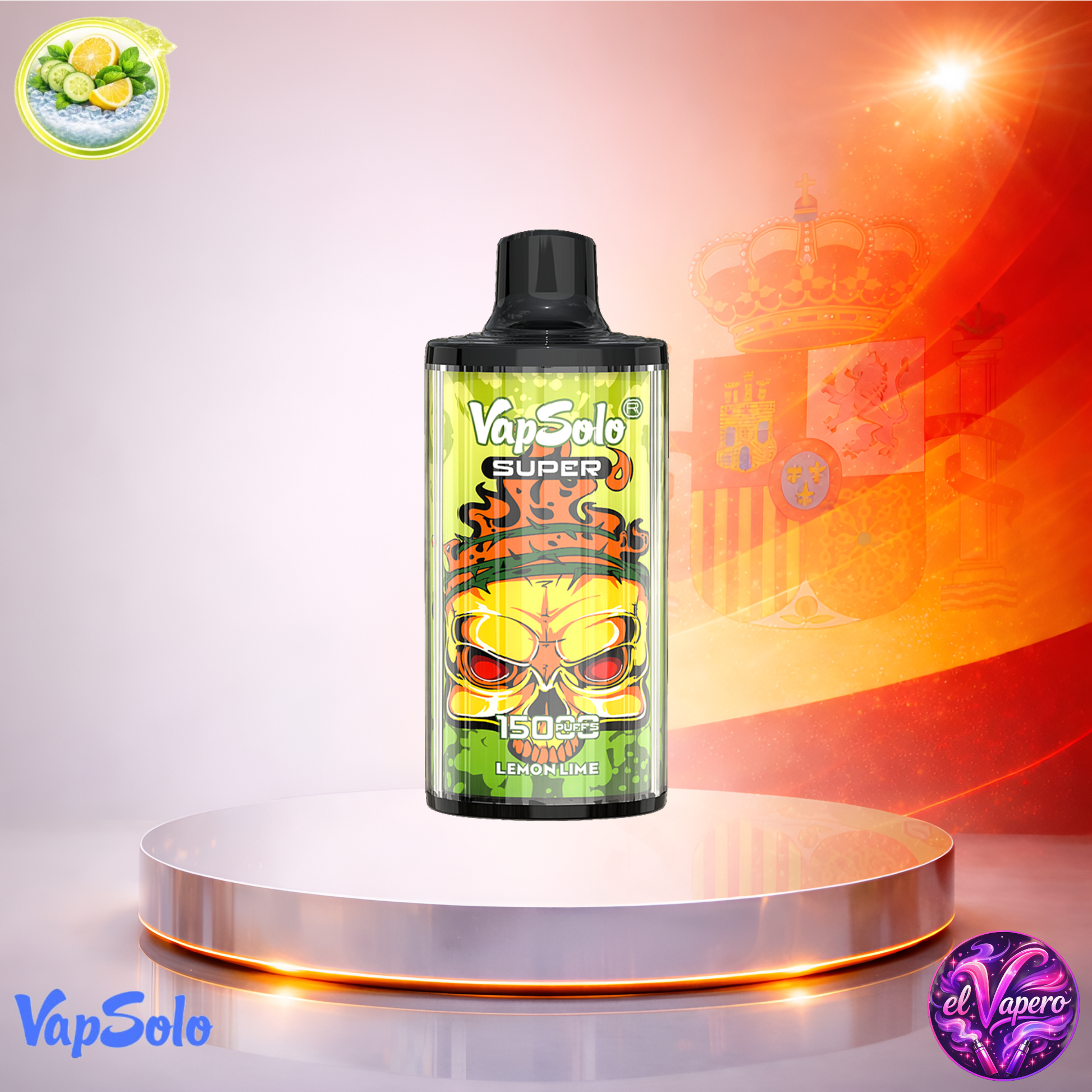 Vapers Desechables - Cigarrillo Electrónico - España - VapeSolo - Super 15K - Lemon Lime 15000 Caladas - Los más baratos