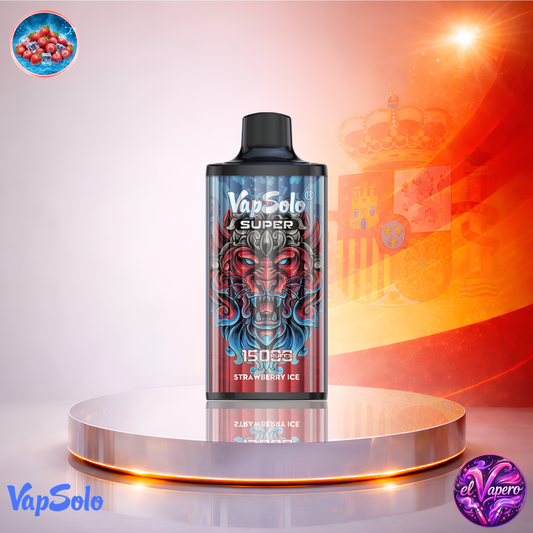 Vapers Desechables - Cigarrillo Electrónico - España - VapeSolo - Super 15K - Strawberry Ice 15000 Caladas - El mejor precio