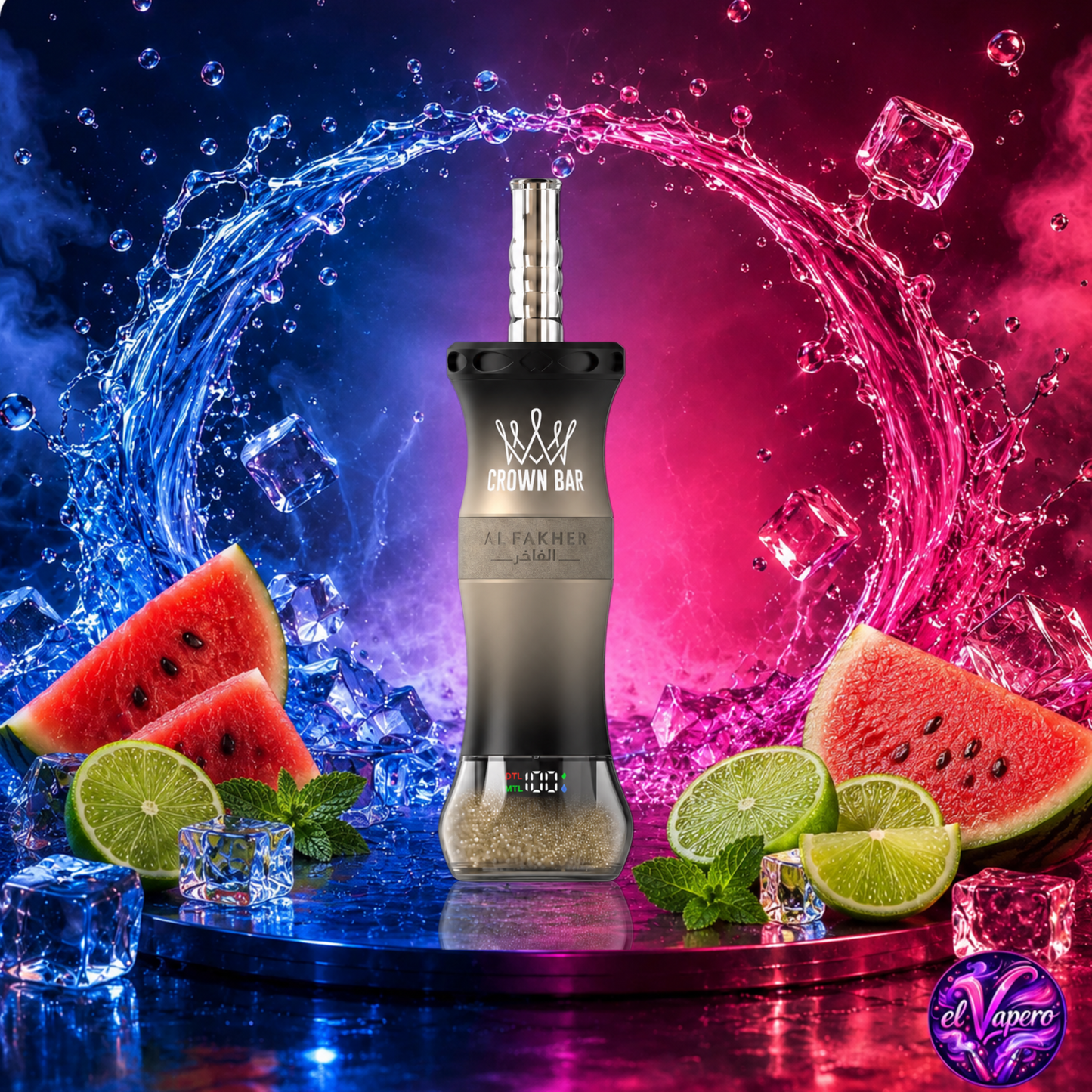 Vaper Desechable Watermelon Lime – Al Fakher Crown Bar E-Hose X 60K