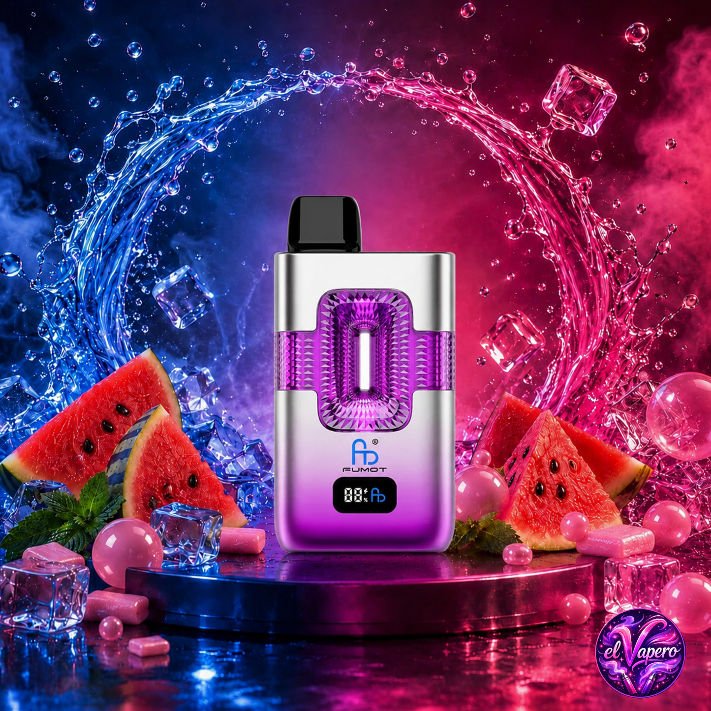 Vaper Desechable Watermelon Bubblegum – Fumot ECO 2en1 50K Doble Sabor