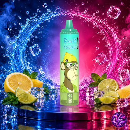 Vaper desechable Fumot Tornado 15K Lemon Lime con hasta 15000 caladas y refrescante sabor a limón y lima