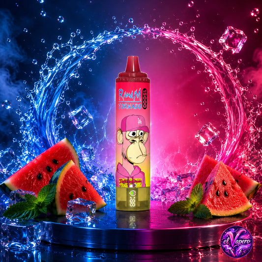Vaper desechable Fumot Tornado 15K Lush Ice con 15000 caladas y sabor a sandía helada