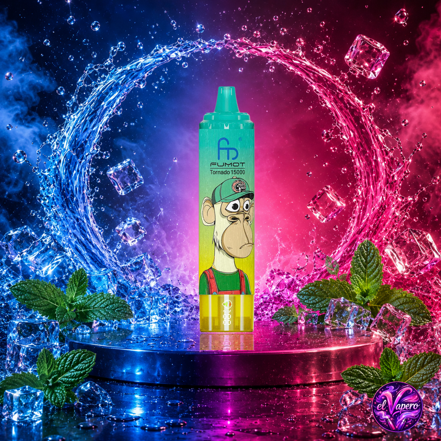 Vaper desechable Fumot Tornado 15K Mint con hasta 15000 caladas y refrescante sabor a menta