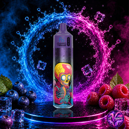 Vaper desechable Fumot Tornado 30K Music Blueberry Sour Raspberry con hasta 30000 caladas disponible en ElVapero.es