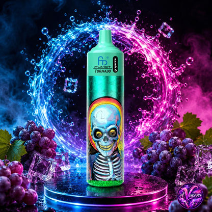 Vaper desechable Fumot Tornado 30K Music Grape Ice con 30000 caladas y sabor a uva helada