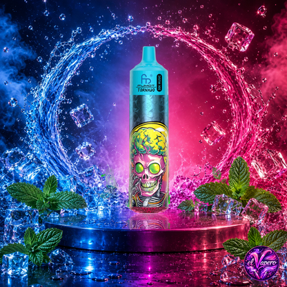 Vaper desechable Fumot Tornado Music 30K Mint con hasta 30000 caladas y refrescante sabor a menta