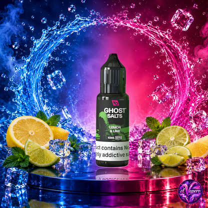 Vaper desechable Ghost Salts 10 ml Lemon Lime con refrescante sabor a limón y lima