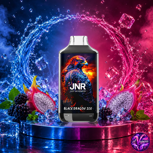 Vaper desechable JNR Falcon 16K Black Dragon Ice con hasta 16000 caladas disponible en ElVapero.es